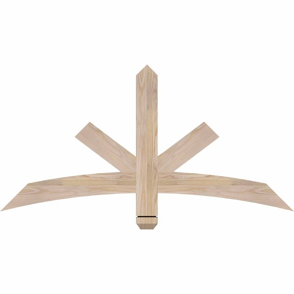 Ekena Millwork Alberta Smooth Timber Gable Bracket, Douglas Fir, 48"W x 24"H x 1 1/2"D x 3 1/2"F, 12/12 Pitch GBW048X24X0204ALB00SDF - main